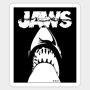 JAWS - GREAT WHITE DANGEROUS SHARK white Sticker